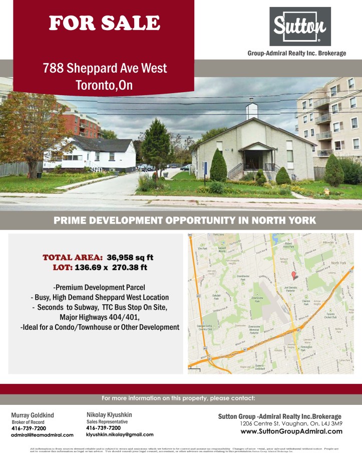 788 Sheppard Ave W for sale